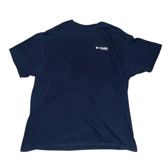 COLUMBIA PFG Men’s Navy & White T-Shirt Size XXL - Picture 1 of 6